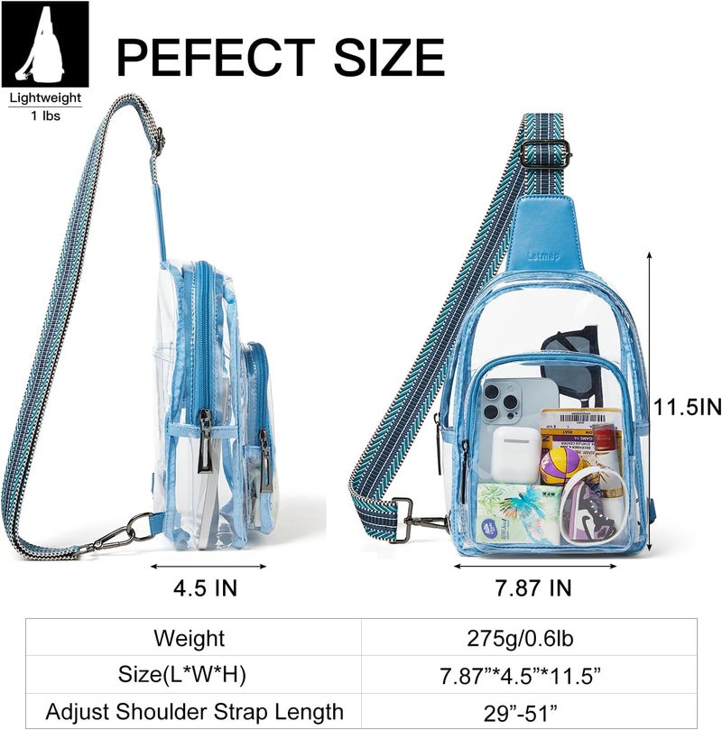 LATMAP Clear Bag for Stadium Events, Clear Purse for Women Stadium Crossbody Bag, Transparent Bag for Concerts Sports - Image 5